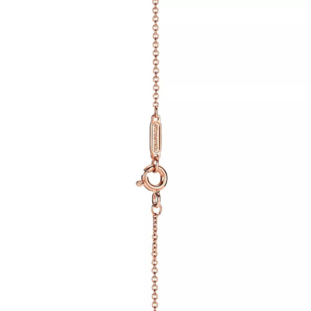 Кулон с цепочкой Tiffany & Co. Diamond, розовое золото с бриллиантами — фото 3