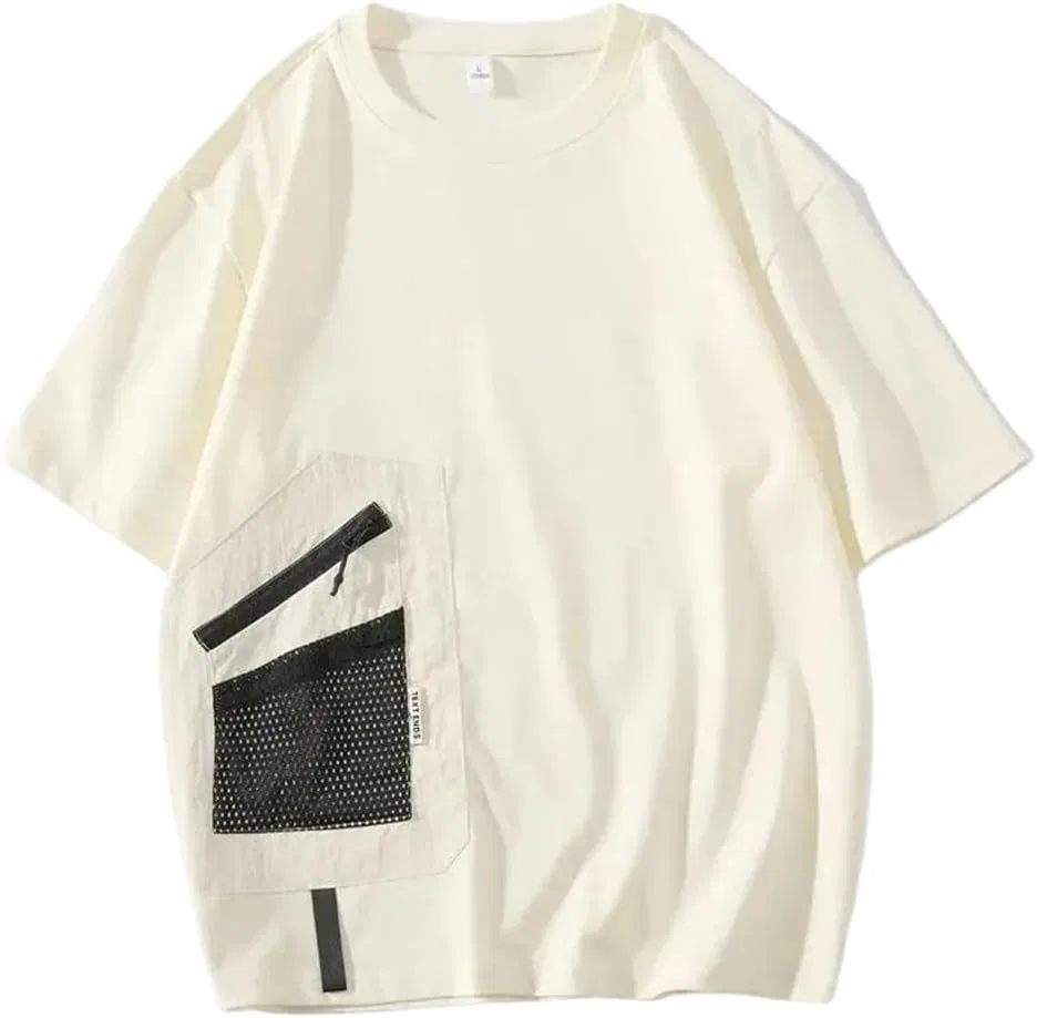Мужская спортивная футболка оверсайз Summer Short Sleeve, Black/Khaki