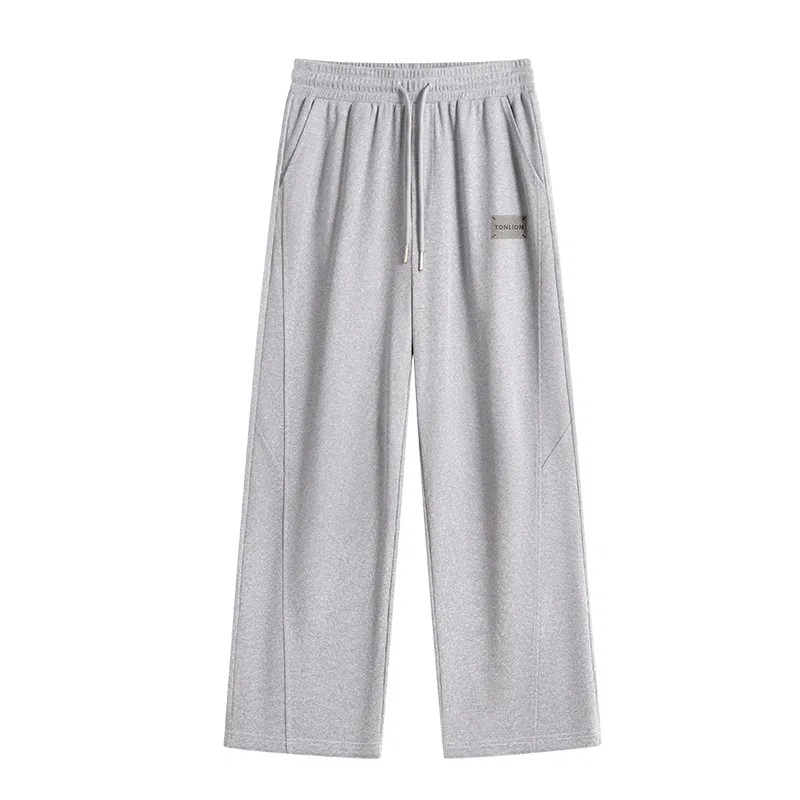 Детские повседневные брюки прямого кроя из вафельной ткани 220 г/м² Tonlion, Heather Grey