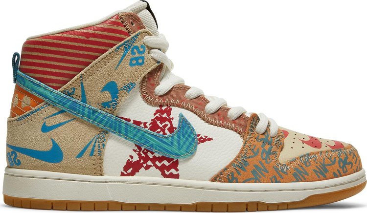 Кроссовки Nike Thomas Campbell x SB Dunk High 'What The', многоцветный - фото