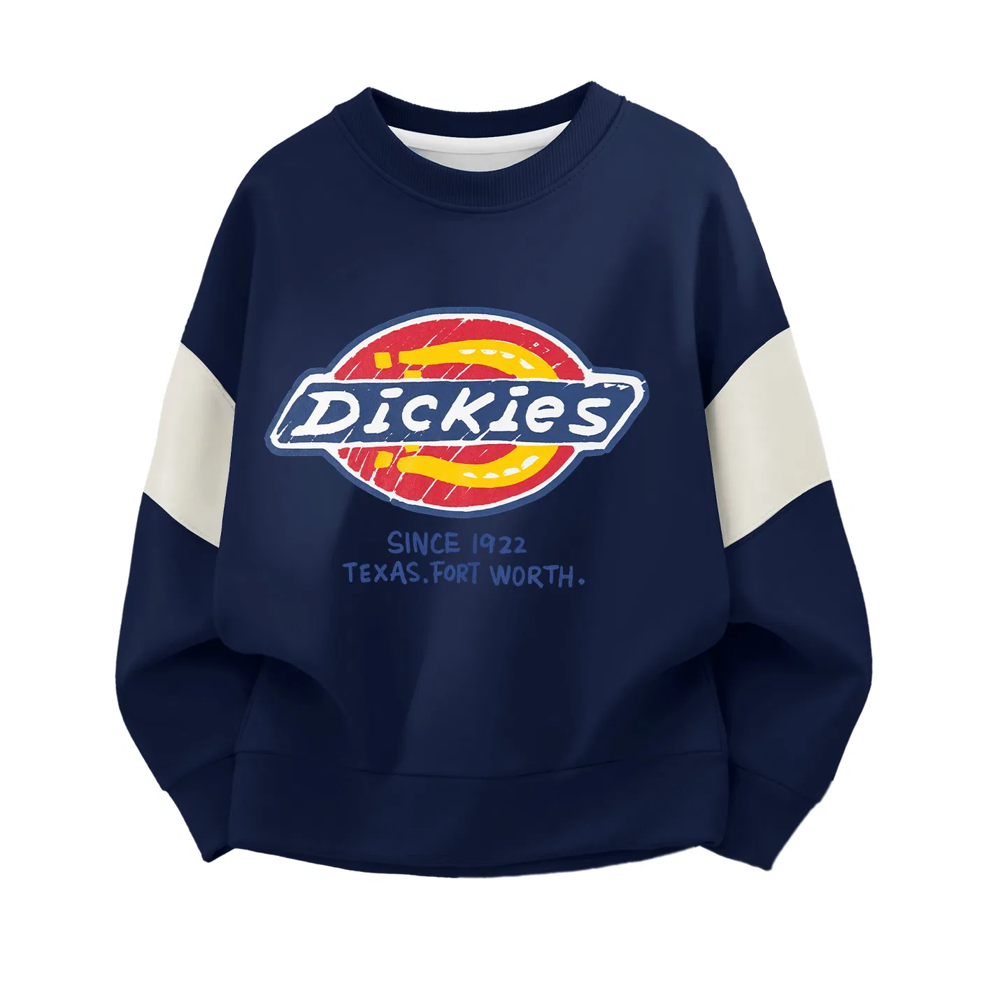 Детский свитшот с принтом Wax Logo Dickies, Navy Blue