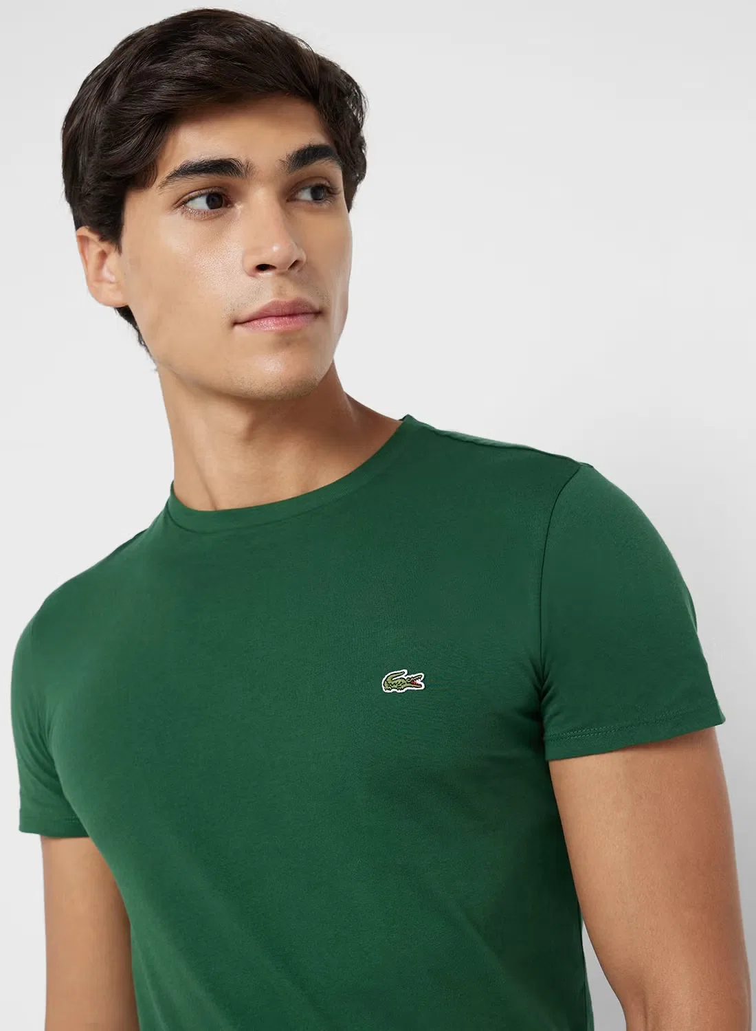 Футболка с вышитым логотипом Essential Lacoste, зеленый — фото 3
