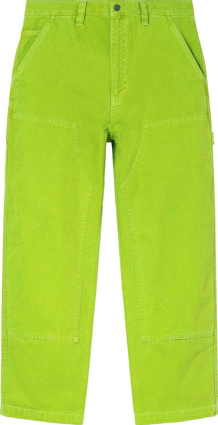 

Брюки Stussy Dyed Canvas Work Pant 'Neon', зеленый