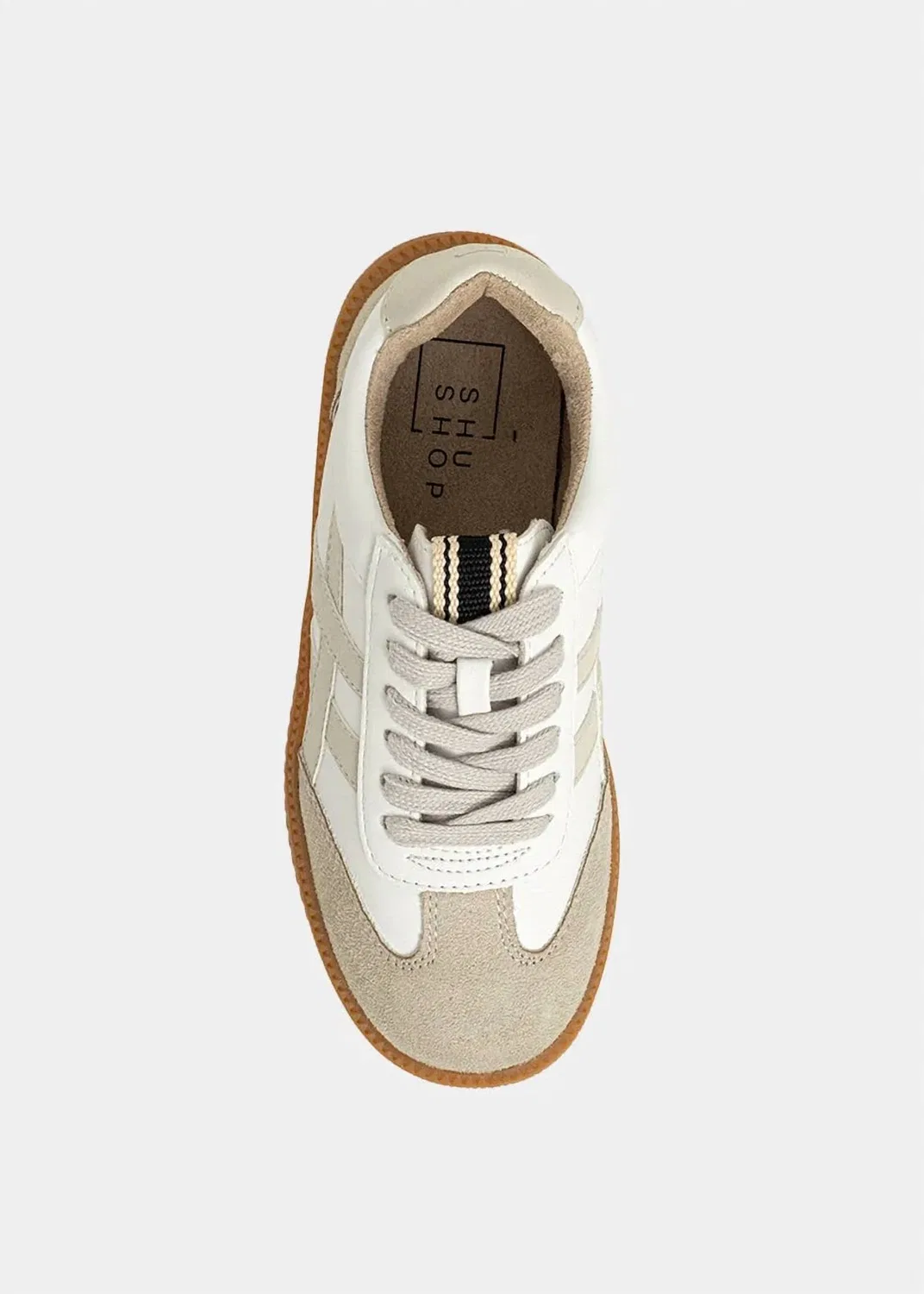 Детские кроссовки для девочек на липучке Sasha Mini Sneaker SHU SHOP, White — фото 3