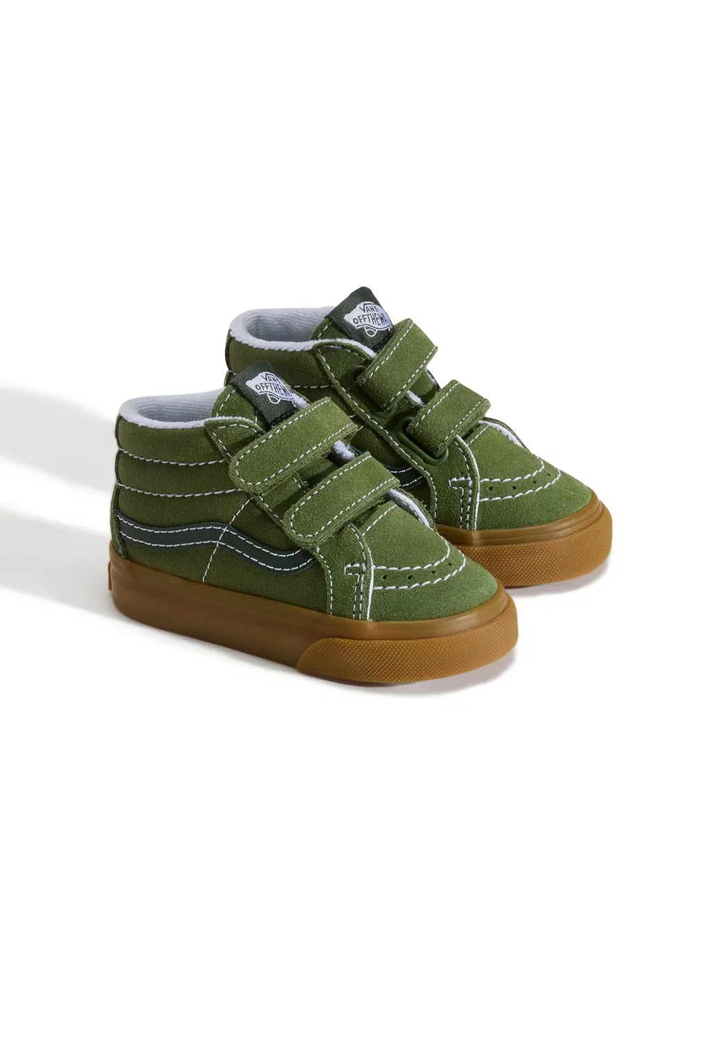 Кроссовки Sk8-Mid reissue на липучке. Унисекс - высокие кроссовки Vans, Dark Green — фото 2