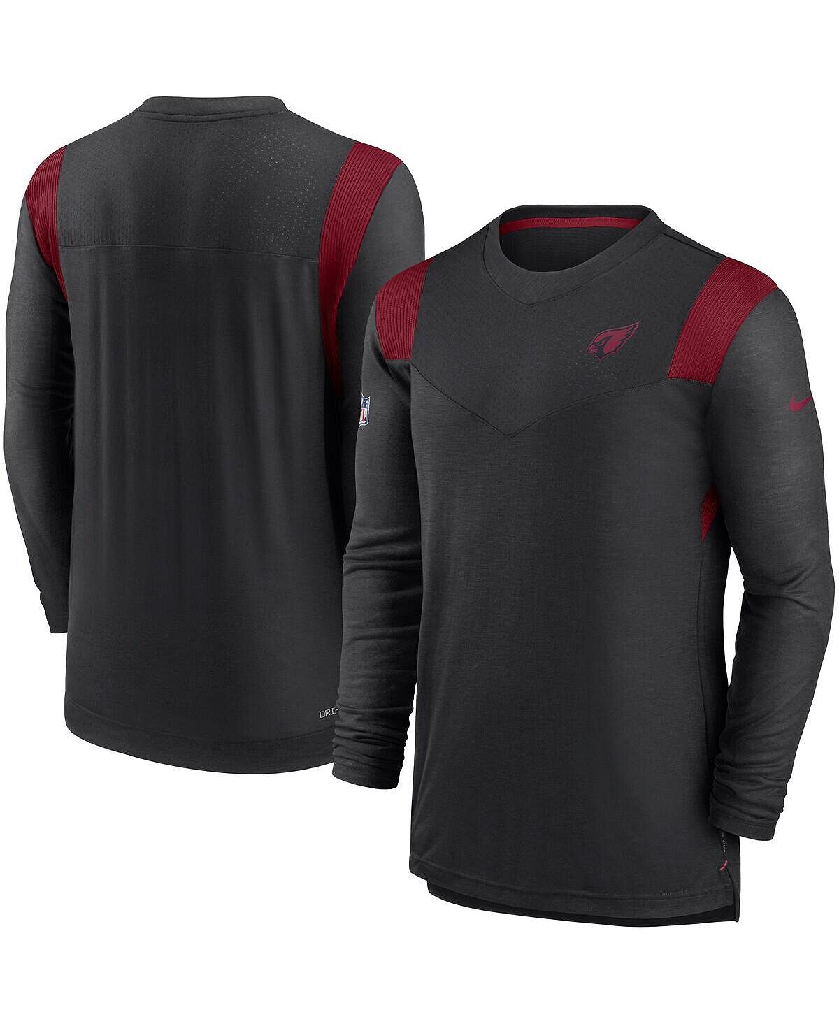

Мужская черная футболка с длинным рукавом arizona cardinals sideline с логотипом performance player Nike, черный