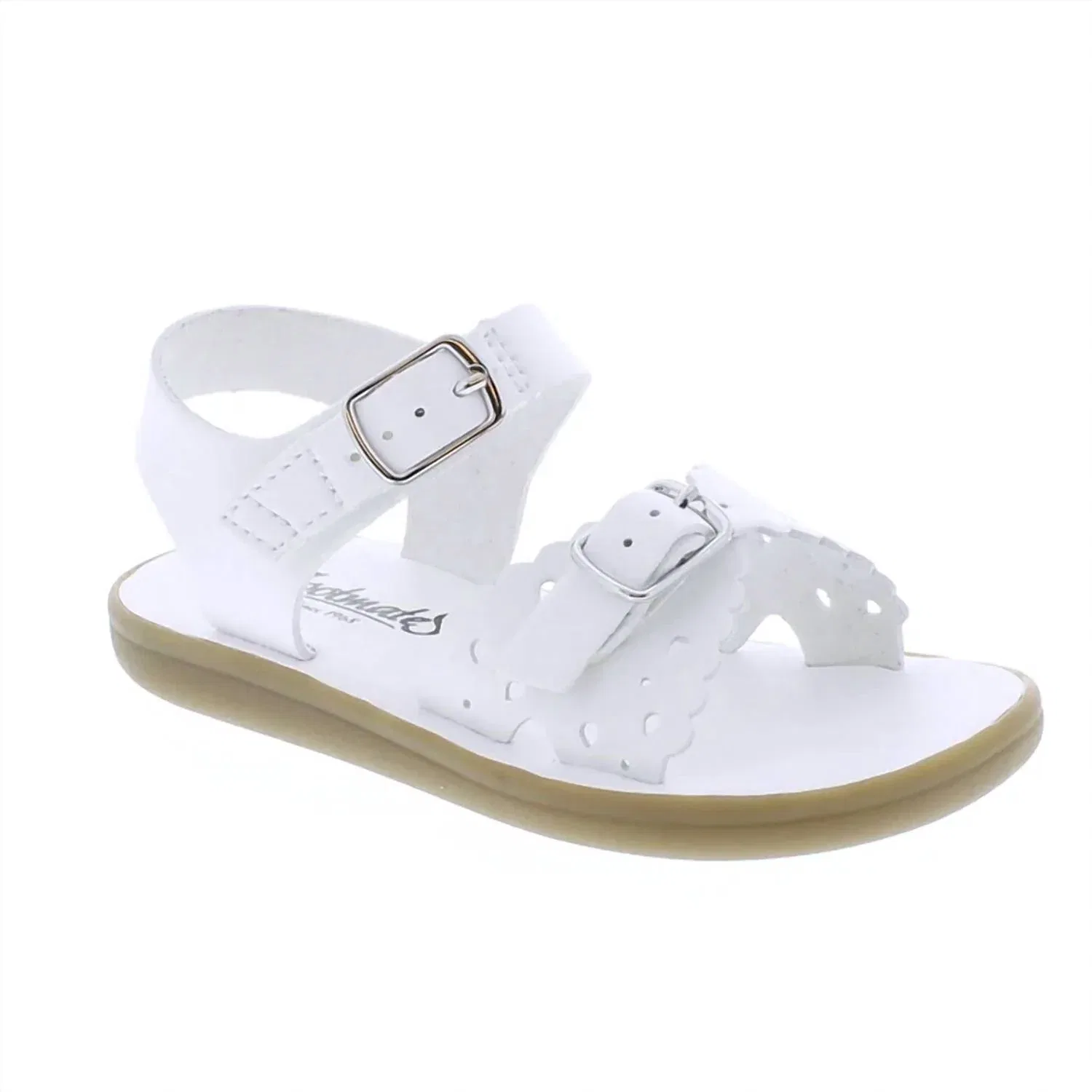 Детские сандалии для девочек с открытым носом Ariel Footmates, White