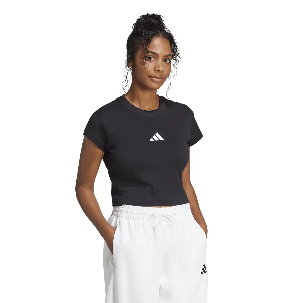 Женская футболка с принтом adidas, Negro — фото 3