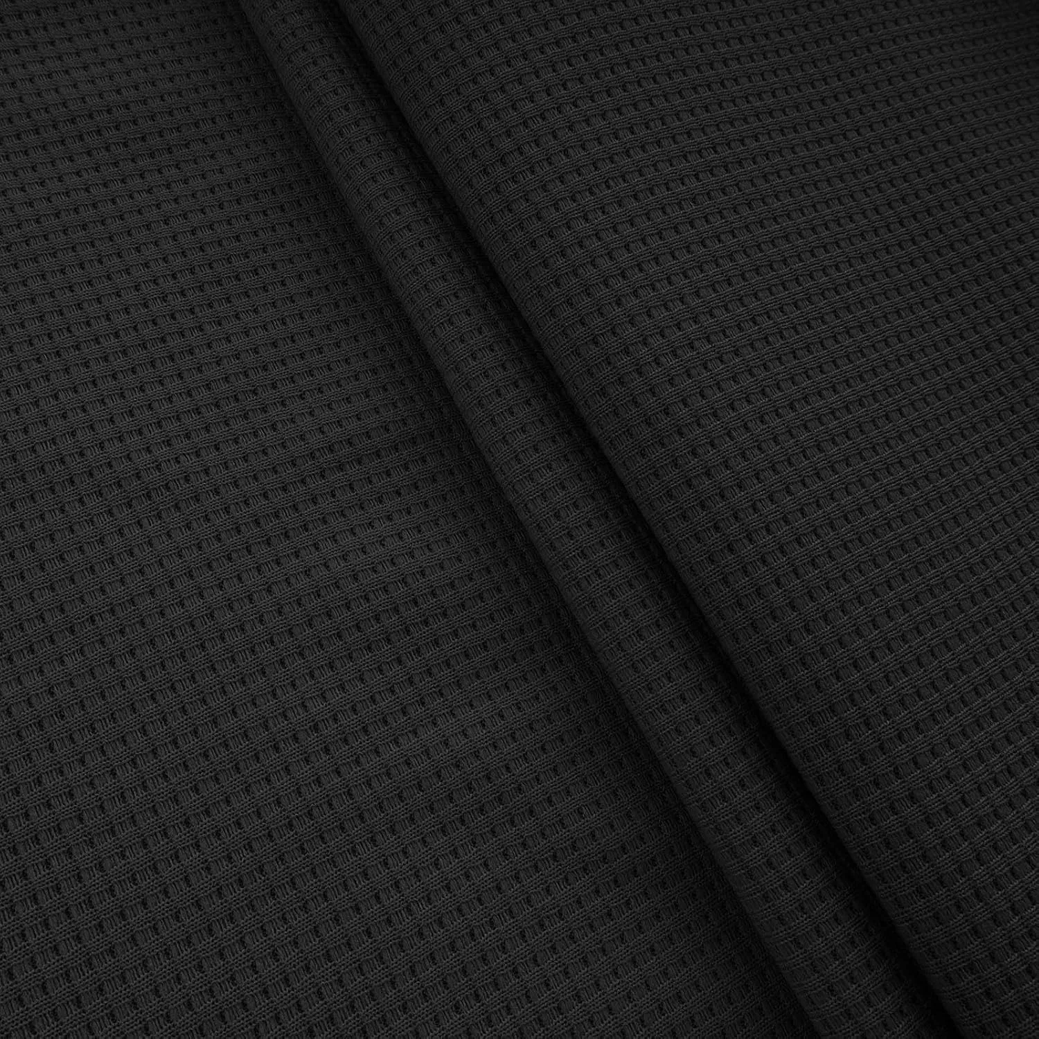Мужская футболка-поло с вафельной вязкой Regular-Fit, Black — фото 3