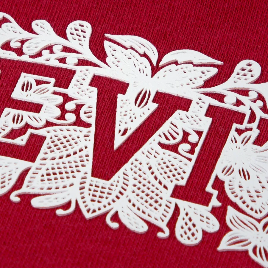 Детская толстовка Levi's Kids темно-красного цвета — фото 3