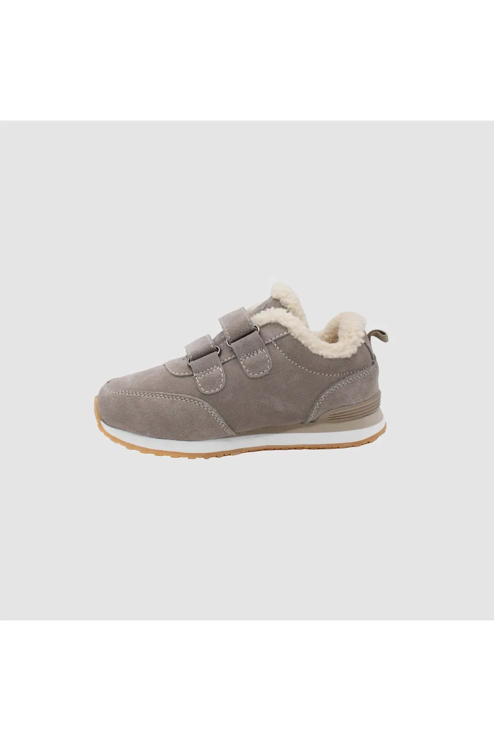 Детские кроссовки адаптивные на липучках Kozee DrD Kids Footwear, серо-коричневый — фото 4