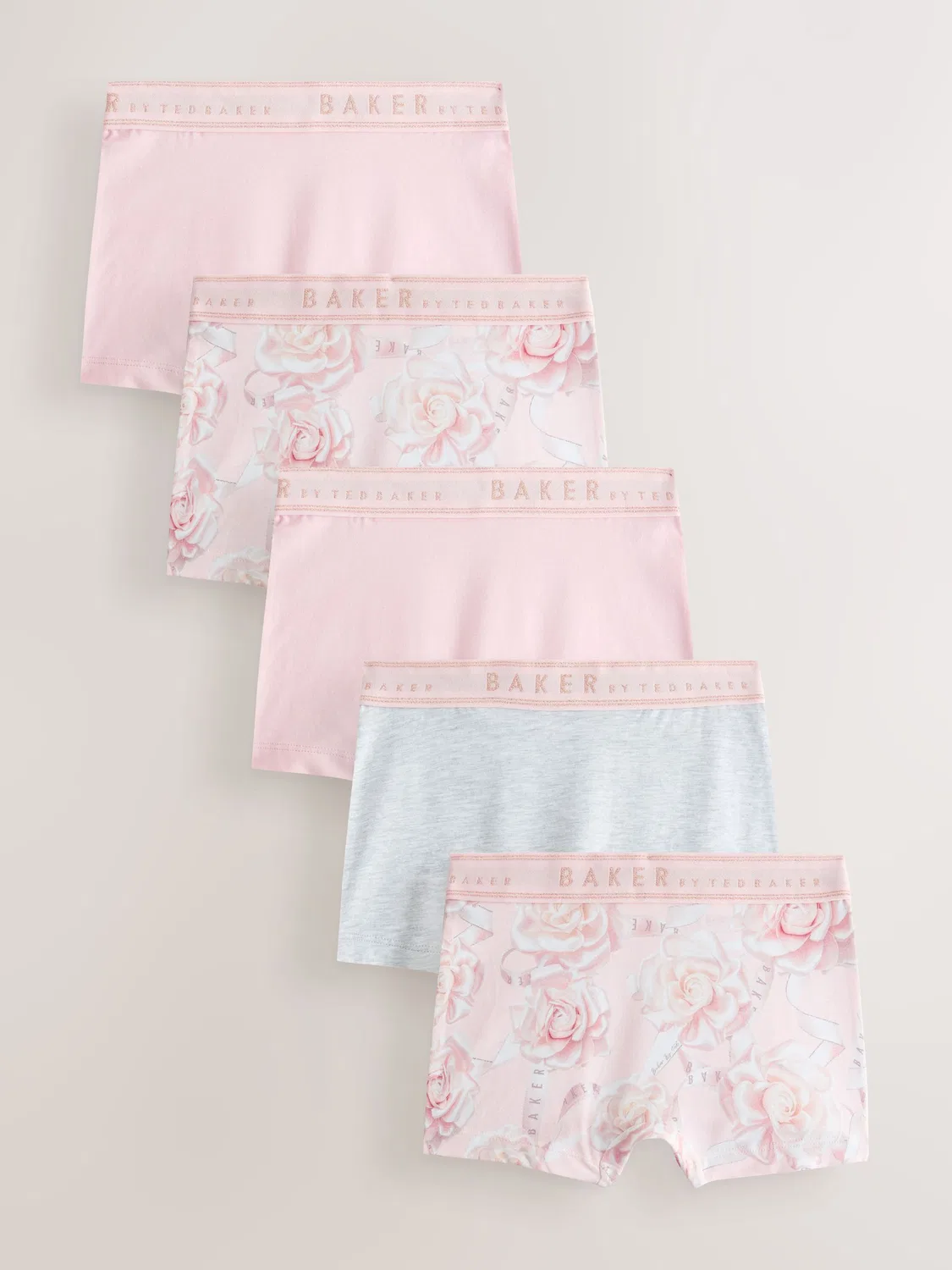 Трусы боксеры 5 пар, модель Boxer Baker by Ted Baker, розовый