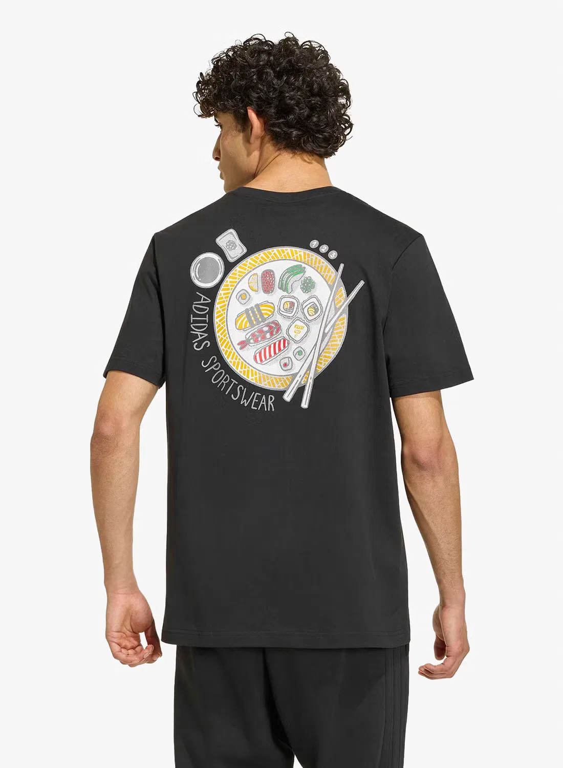 Футболка с принтом Sushi Logo Graphic Adidas, черный — фото 2
