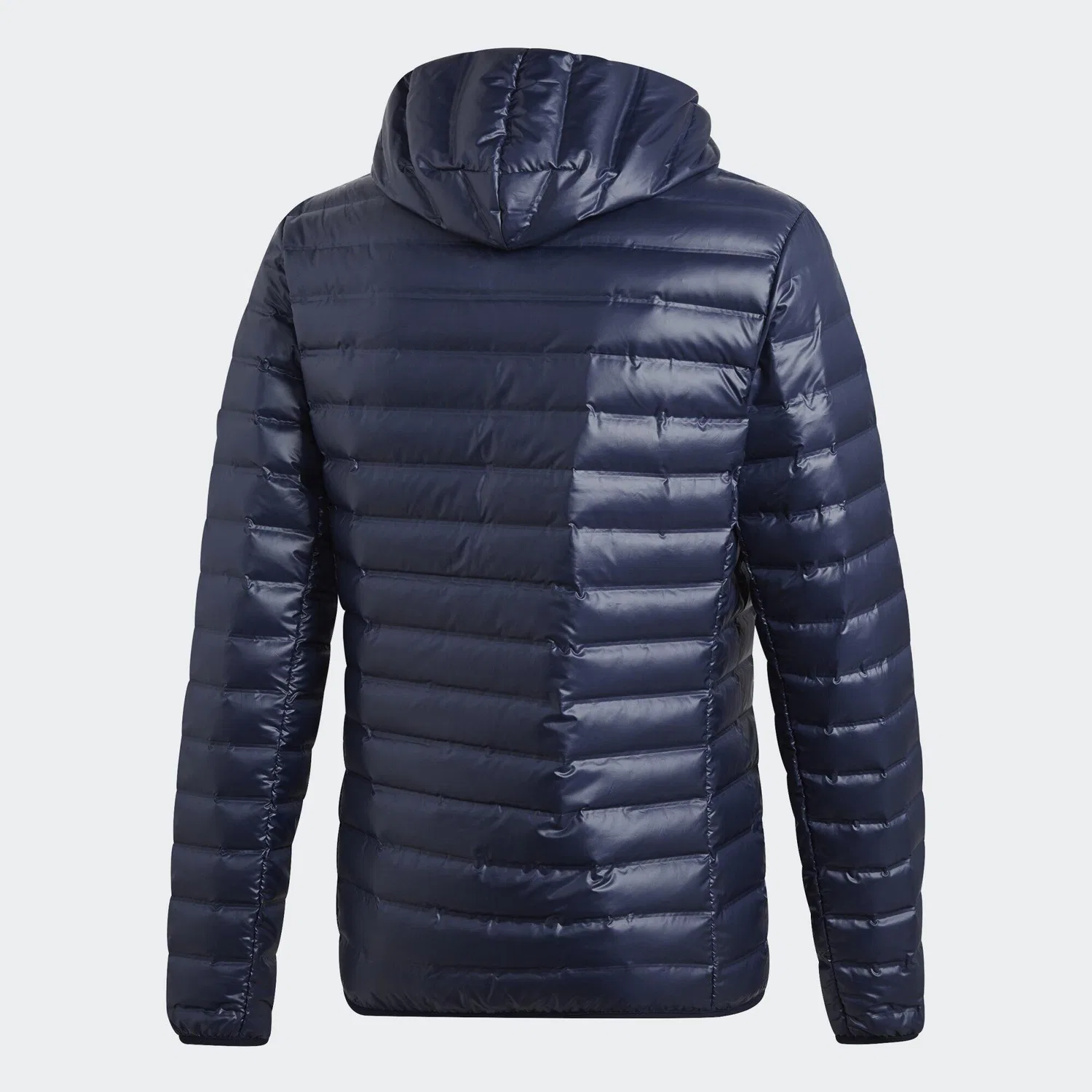 Женская пуховая куртка с капюшоном Varilite Hooded Daunenjacke Adidas, Petrolblau — фото 2