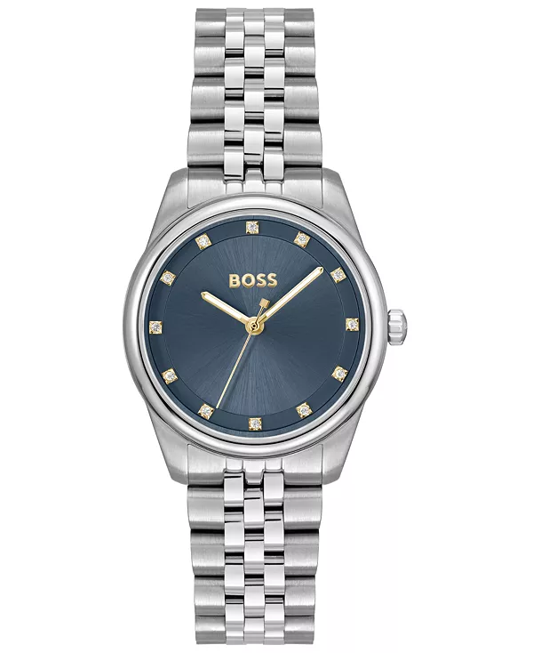 

Женские изящные кварцевые часы из нержавеющей стали, 32 мм Hugo Boss, silver-tone