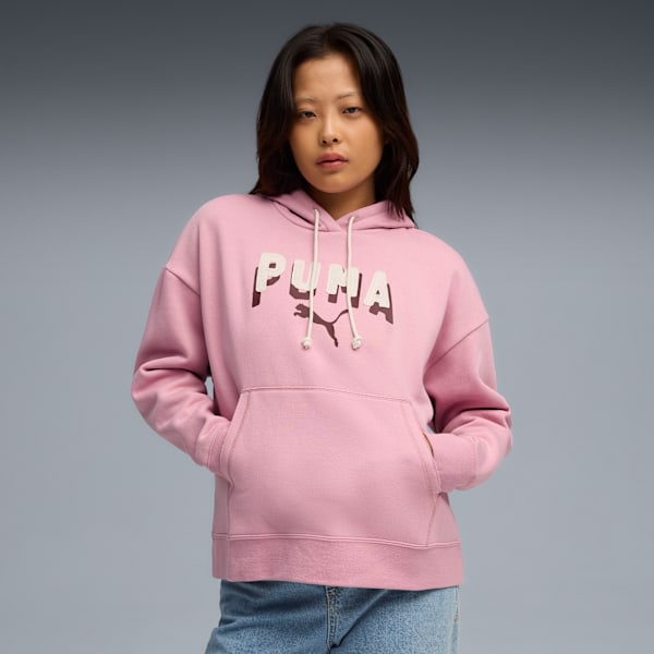 

Женская толстовка с капюшоном Puma Essentials Double Up, розовый