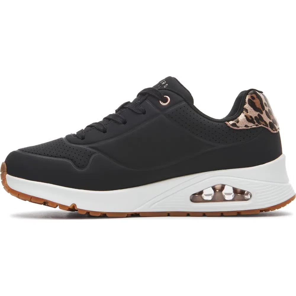 Детские кроссовки Street Uno Skechers, Black/Leopard — фото 3