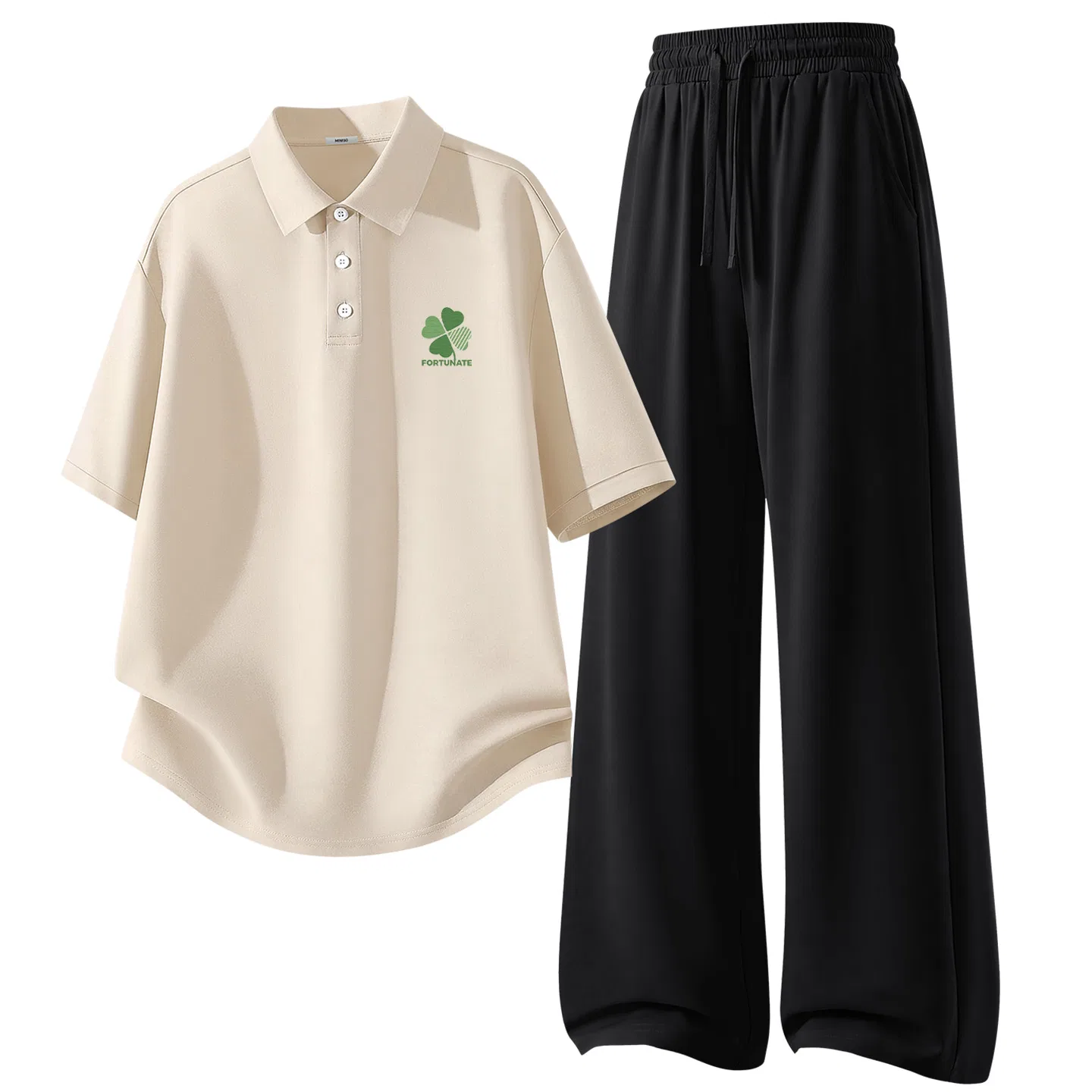 Детский комплект спортивной одежды с логотипом MINISO, Цвет Khaki Black