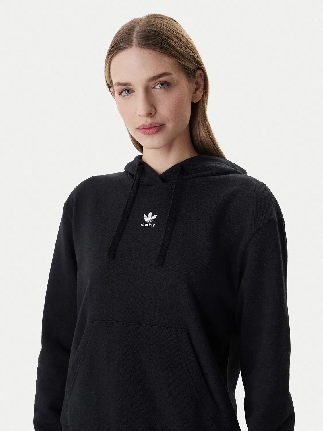 Женская толстовка стандартного кроя Essentials Adidas, черный — фото 4
