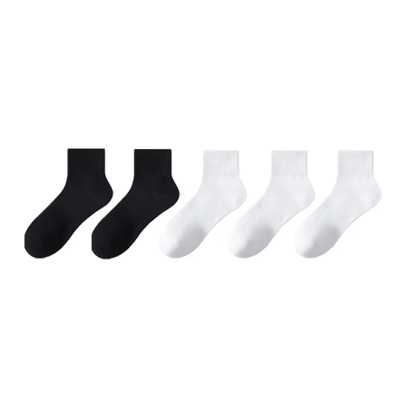 Детские носки с высокой посадкой 5 пар Cotton Gene, White *3 + Black *2