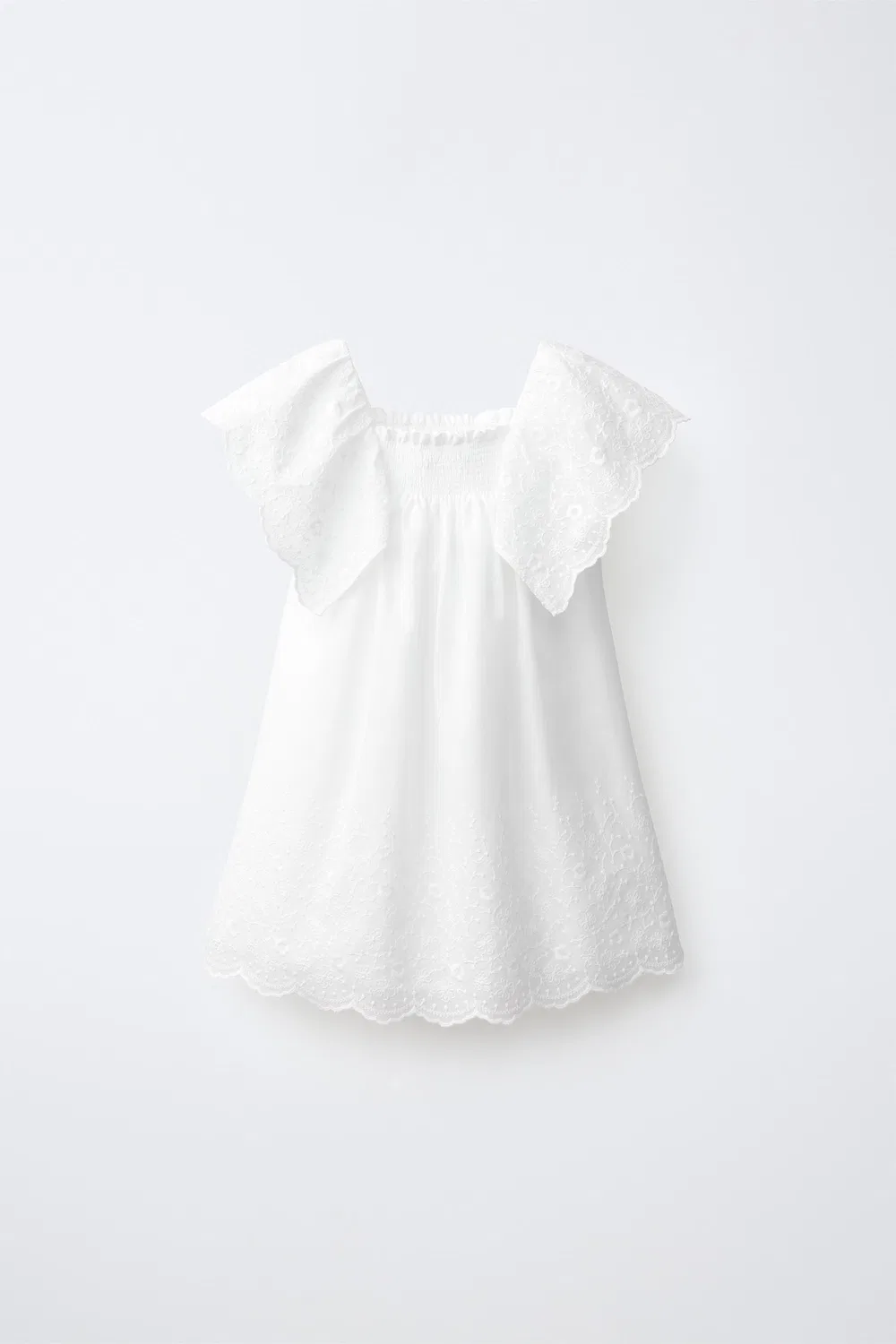 Вышитое платье ZARA, White — фото 2