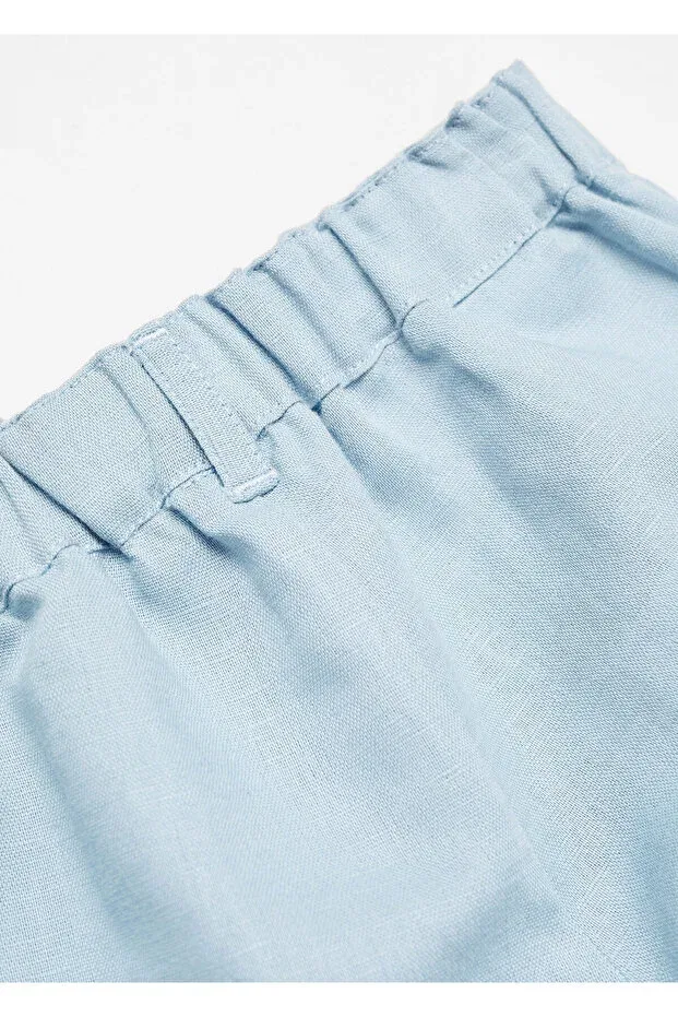Детские шорты для мальчиков льняные Sky Blue Baby Boy Shorts & Bermuda Mango Woman, Sky Blue — фото 3