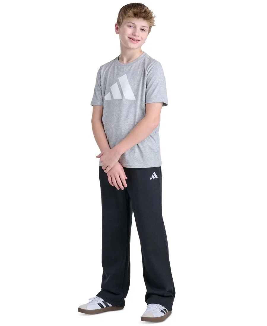 Спортивные штаны из футера с эластичным поясом adidas, Black