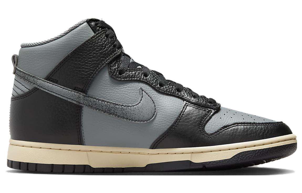 Кроссовки Nike Dunk High Retro Premium Classics, серый/черный — фото 2