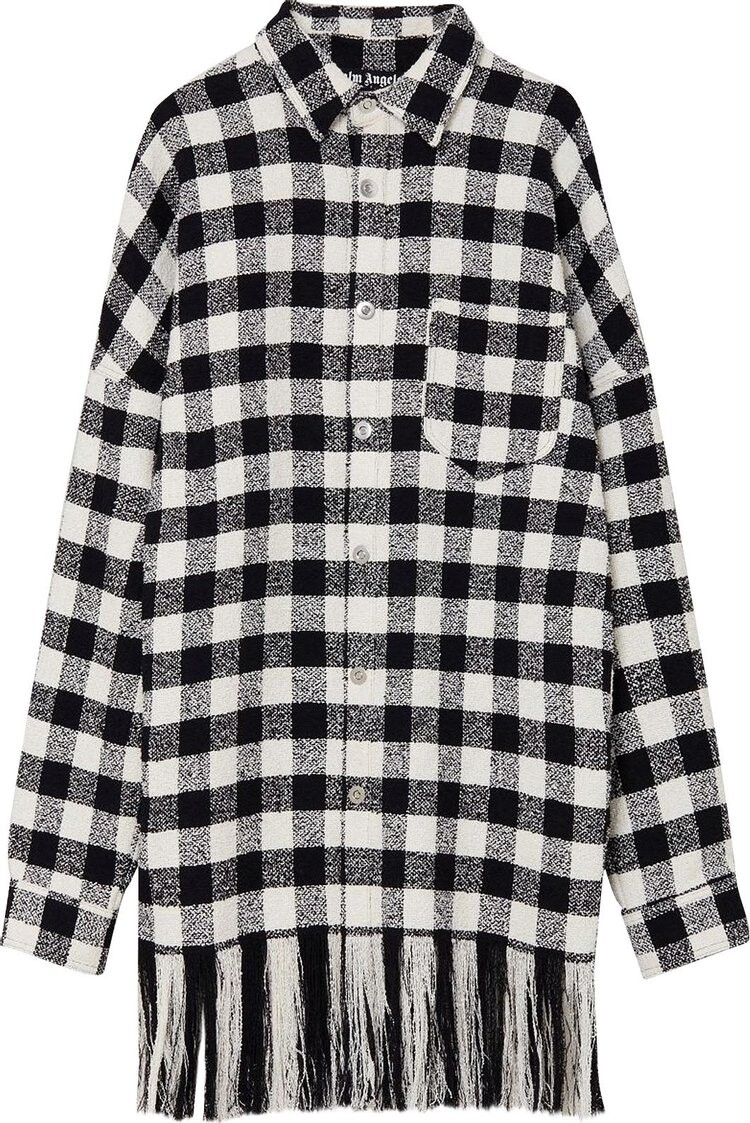

Рубашка Palm Angels Classic Logo Overshirt 'Black/White', черный