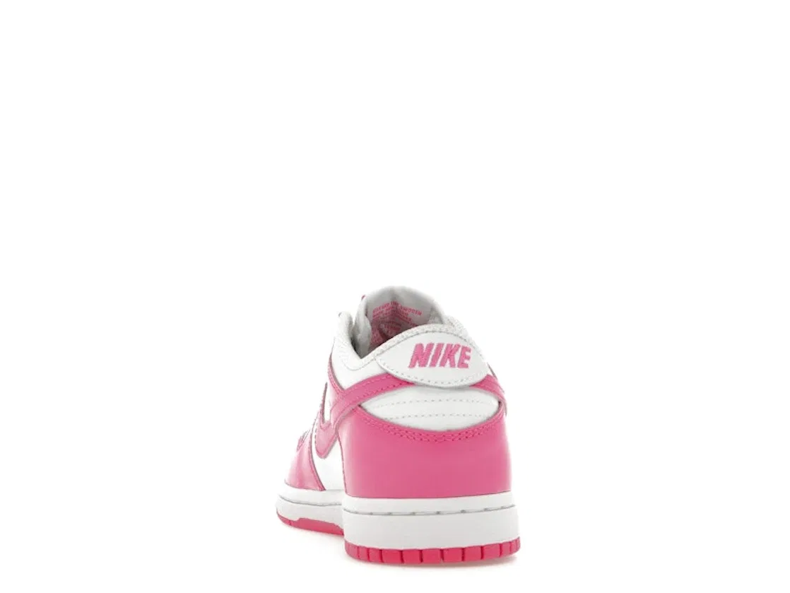 Детские кроссовки для мальчиков и девочек с низким верхом Nike Dunk Low Nike, White / Laser Fuchsia — фото 4