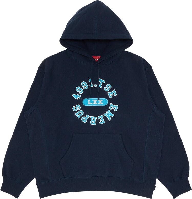 

Толстовка Supreme Reverse Hooded Sweatshirt 'Navy', синий