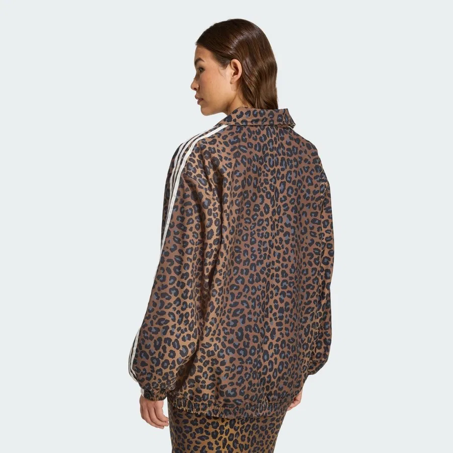 Спортивный свитшот с леопардовым принтом Firebird adidas, Oversized — фото 2