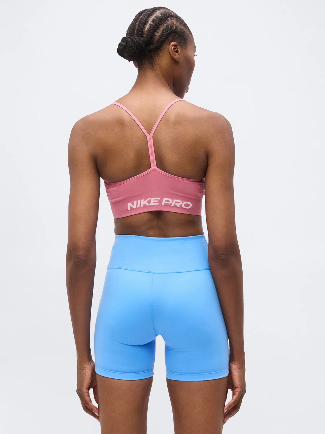 Спортивный бюстгальтер NIKE Bralette Nike Pro розовый — фото 3