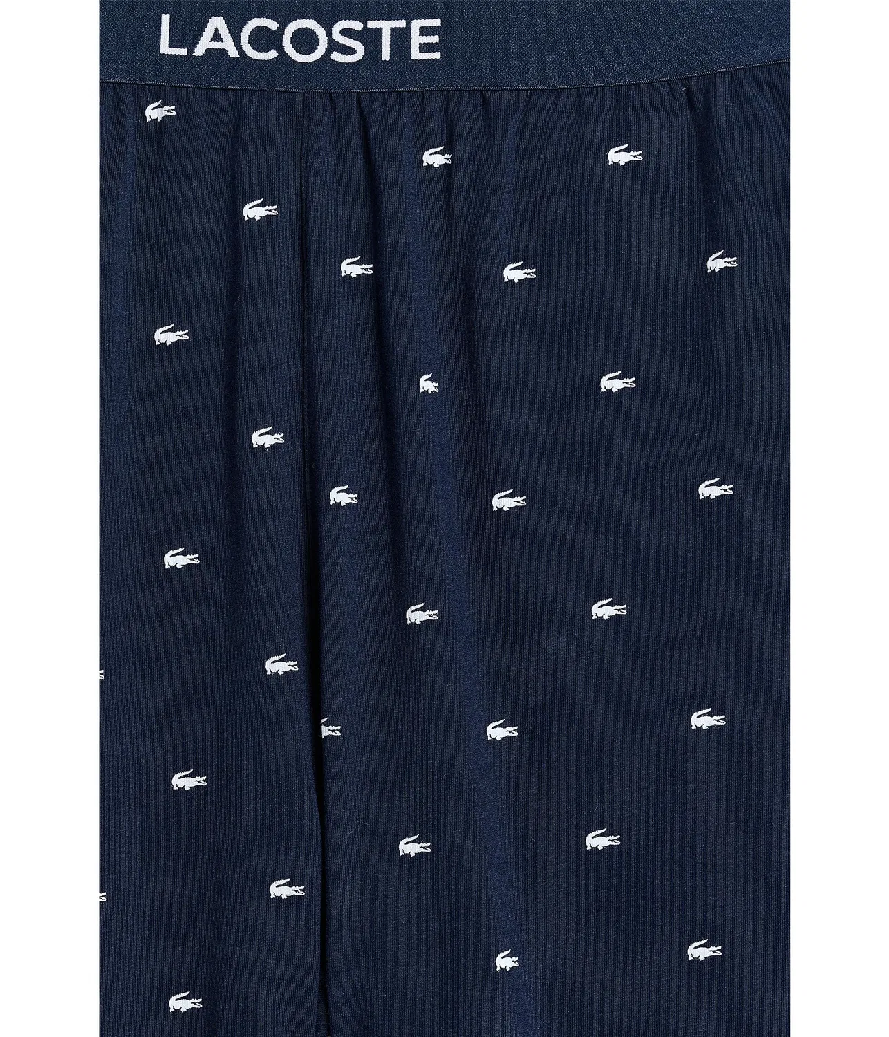 Пижамные штаны из хлопка с принтом Lacoste, Navy Blue/White — фото 3