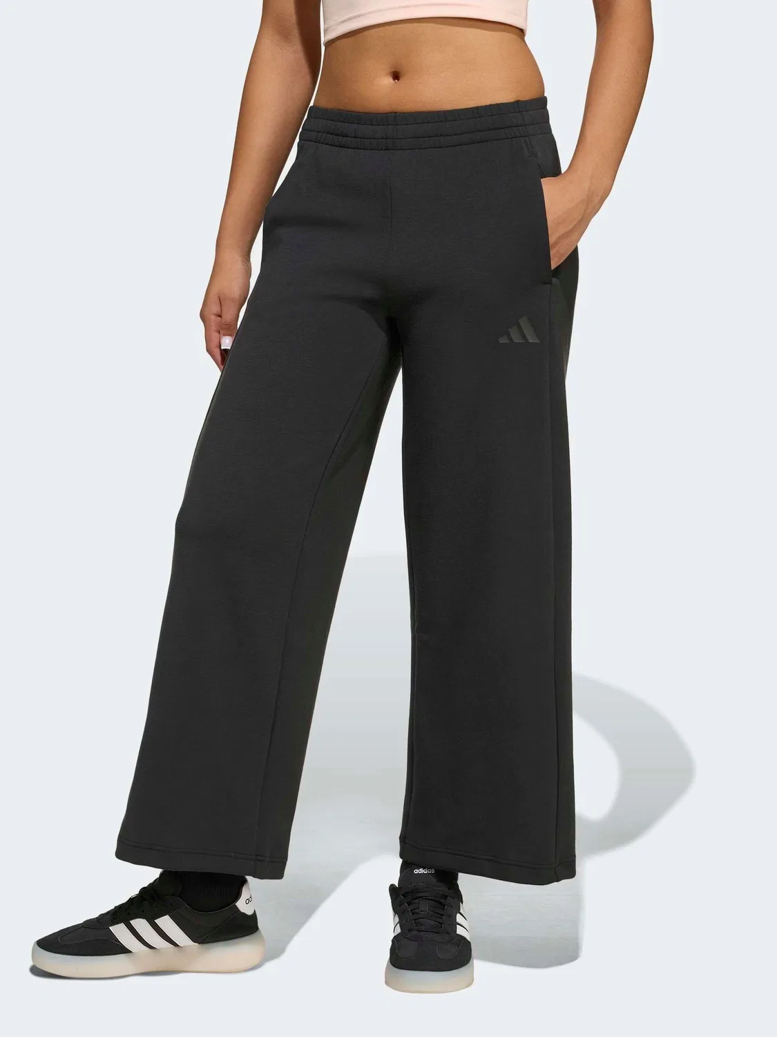 Брюки широкие Future Icons 3-Stripes adidas, черный