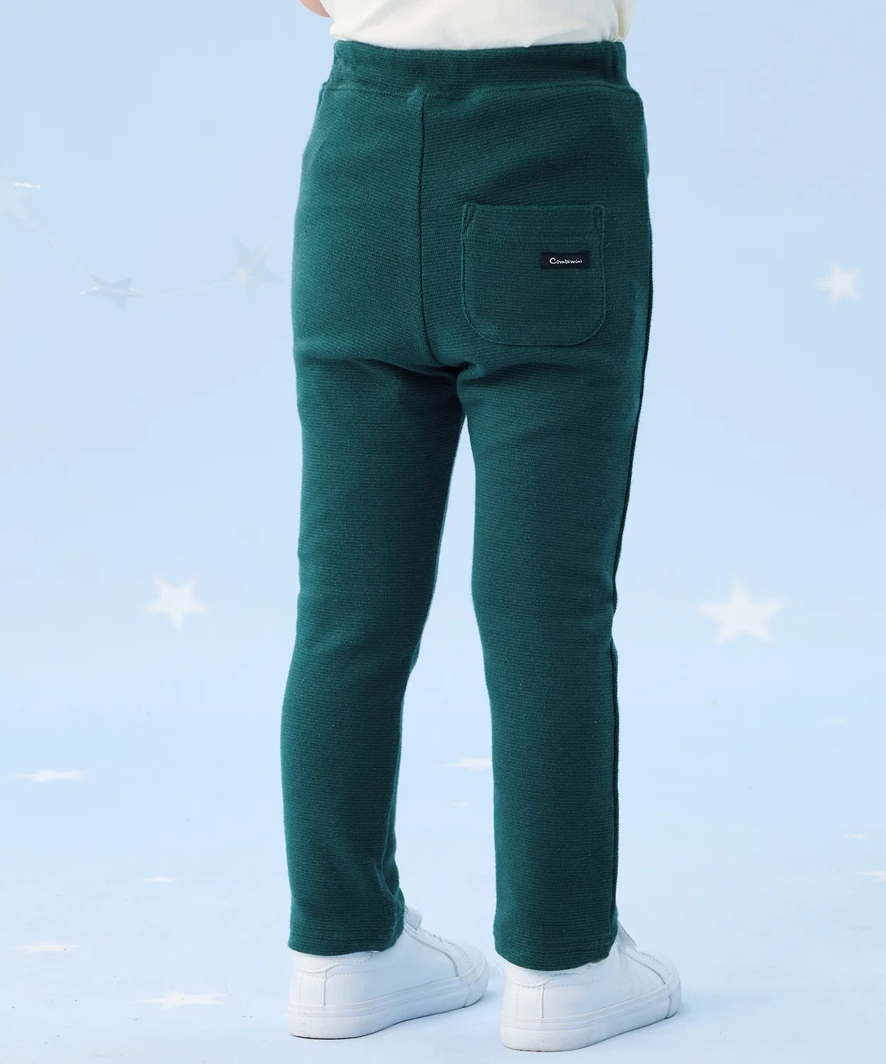 Детские брюки из хлопка с принтом combimini, Dark Green