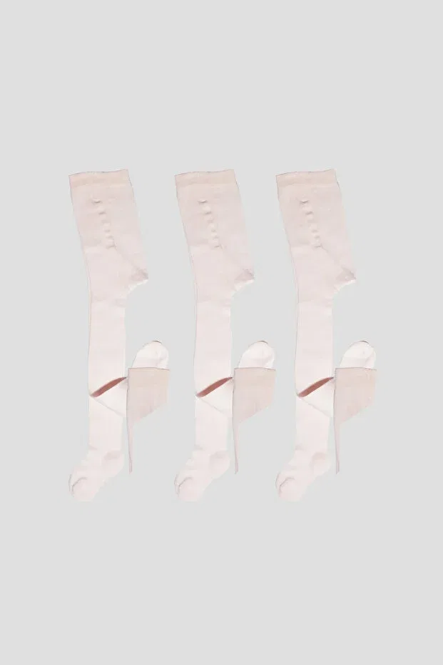 Детские колготки для девочек хлопковые 3 шт Defne Baby, Pink — фото 2