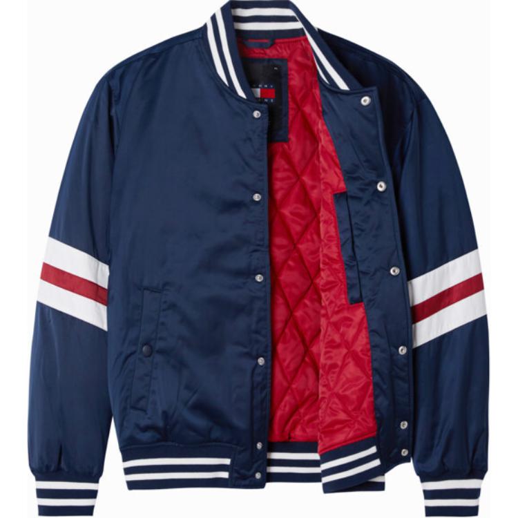 Tommy Hilfiger Бейсбольная куртка мужская темно-синяя, Dark Blue — фото 4
