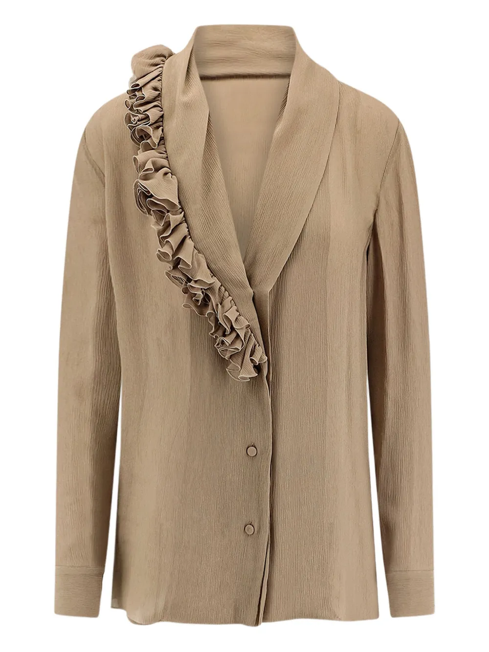 

Блузка с оборками Alberta Ferretti, нейтральный