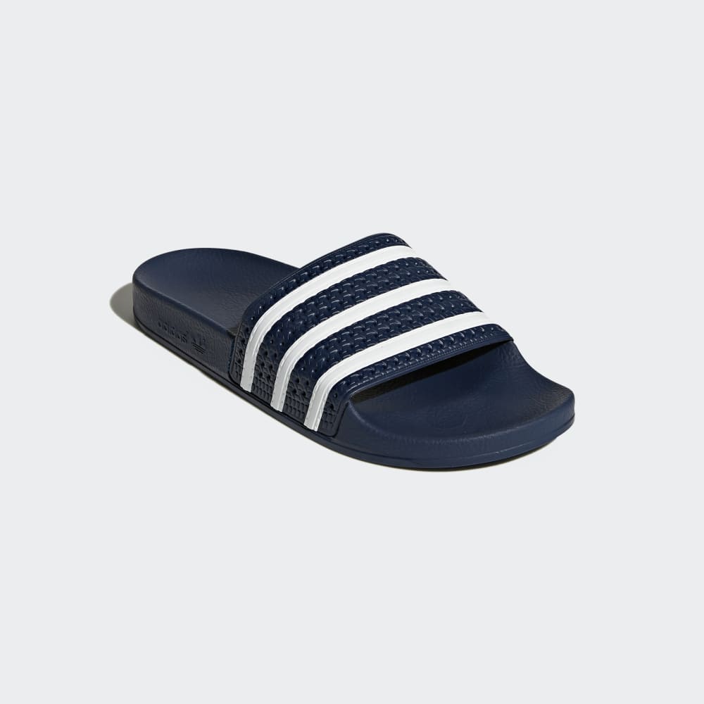 Шлепанцы Adidas Adilette Slides, цвет Adi Blue/White/Adi Blue — фото 4