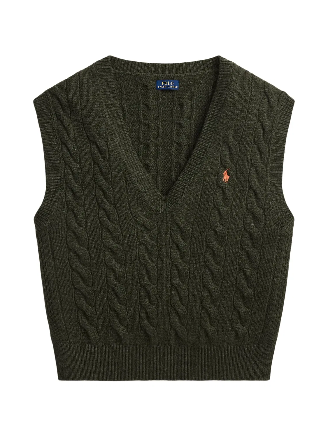 Свитер с косами зеленого цвета Polo Ralph Lauren, зеленый