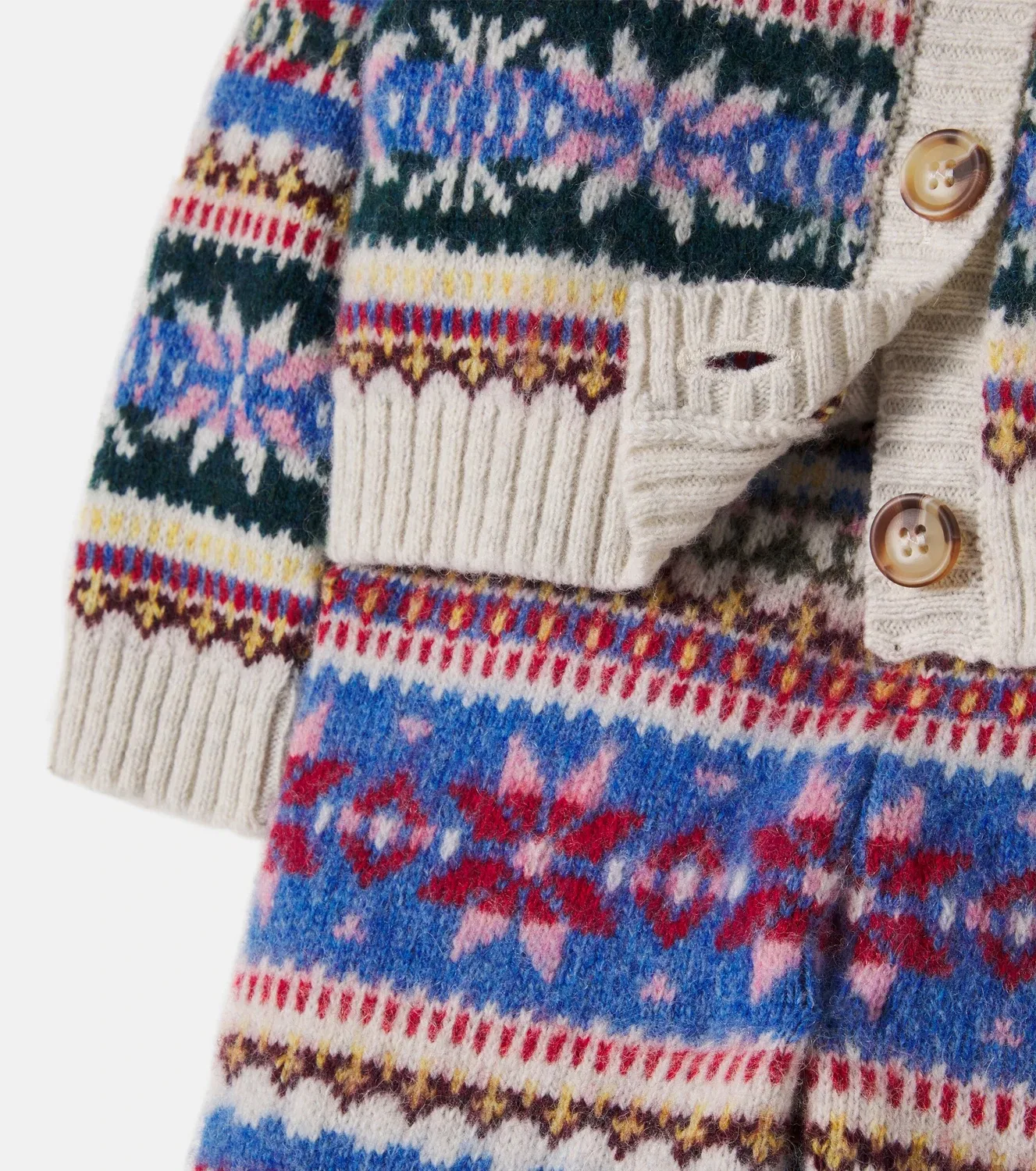 Комплект из кардигана и брюк из шерстяной смеси Caia Jacquard The New Society, мультиколор — фото 4