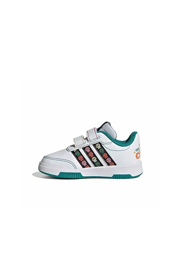 Детские спортивные кроссовки для девочек на липучке Tensaur Velcro Adidas, White Coco — фото 2