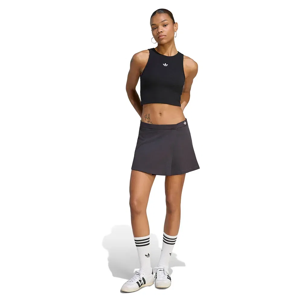 Женская юбка плиссе с застежкой на пуговицы Adidas Originals, Black — фото 4