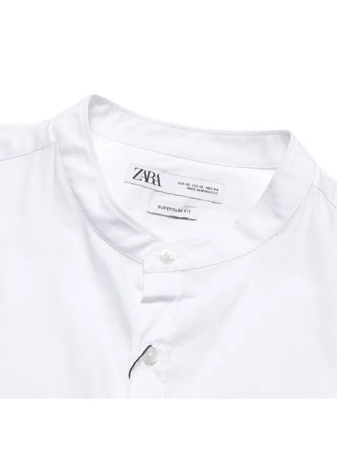 Рубашка универсальная повседневная Zara, белый — фото 4