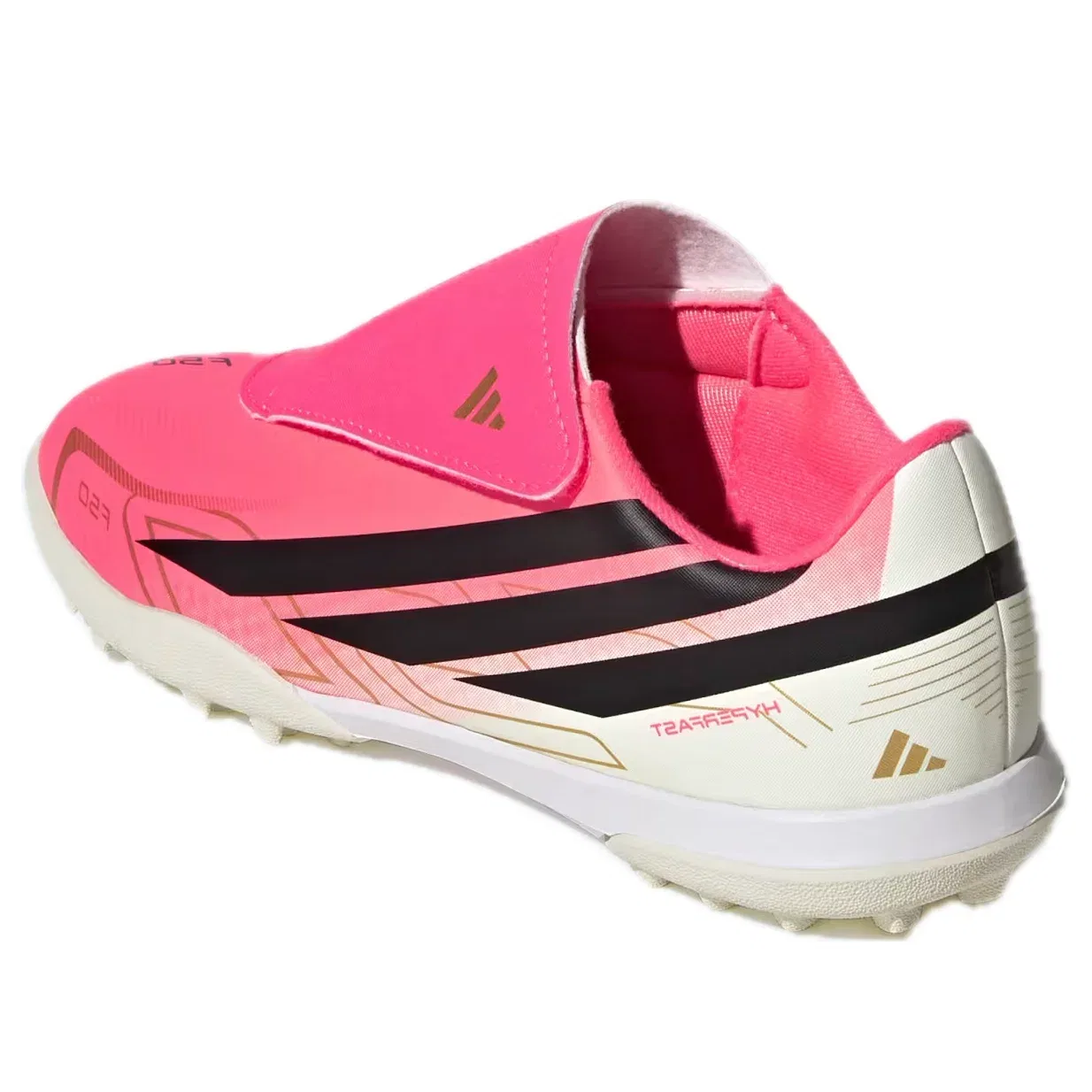 Детские бутсы для футбола с липучкой F50 Hyperfast Road To Glory Pack Adidas, розовый — фото 2