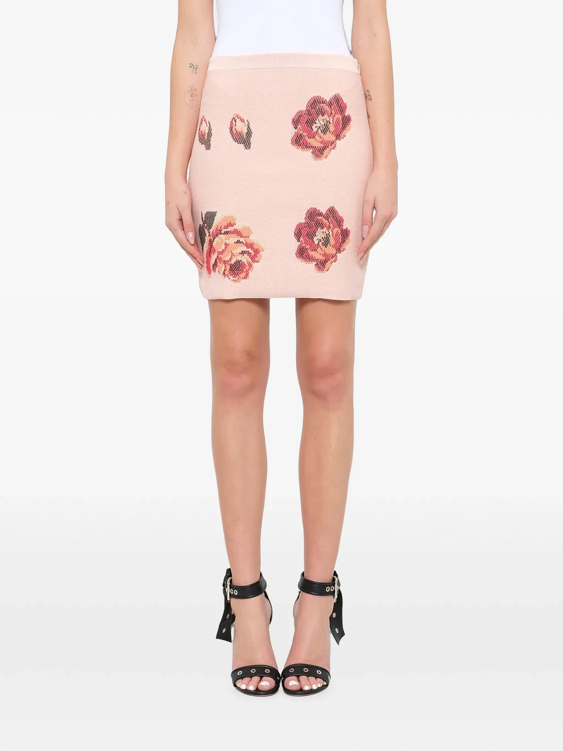 Жаккардовая мини-юбка Alexander Mcqueen, розовый