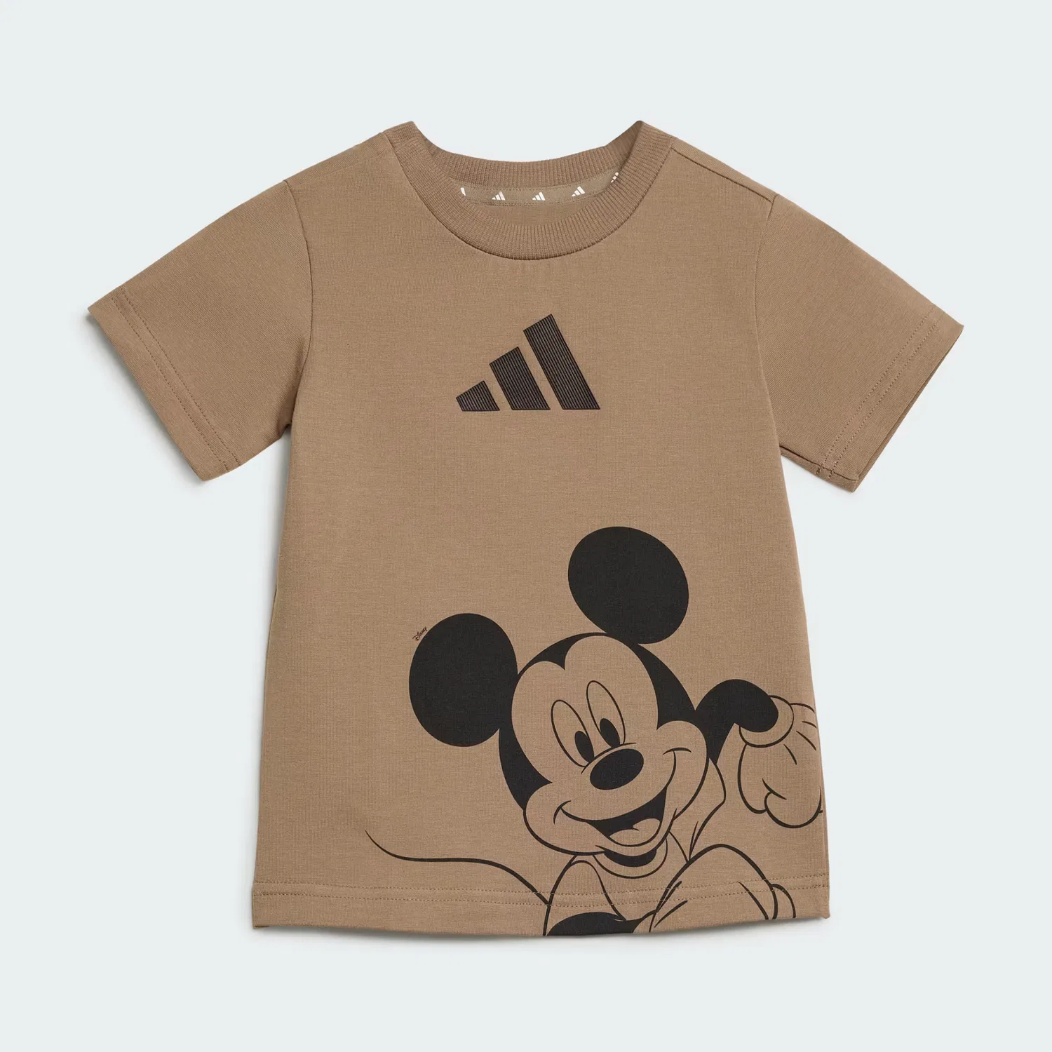 Детская футболка с принтом Disney Mickey Mouse Adidas Sportswear, хаки/черный