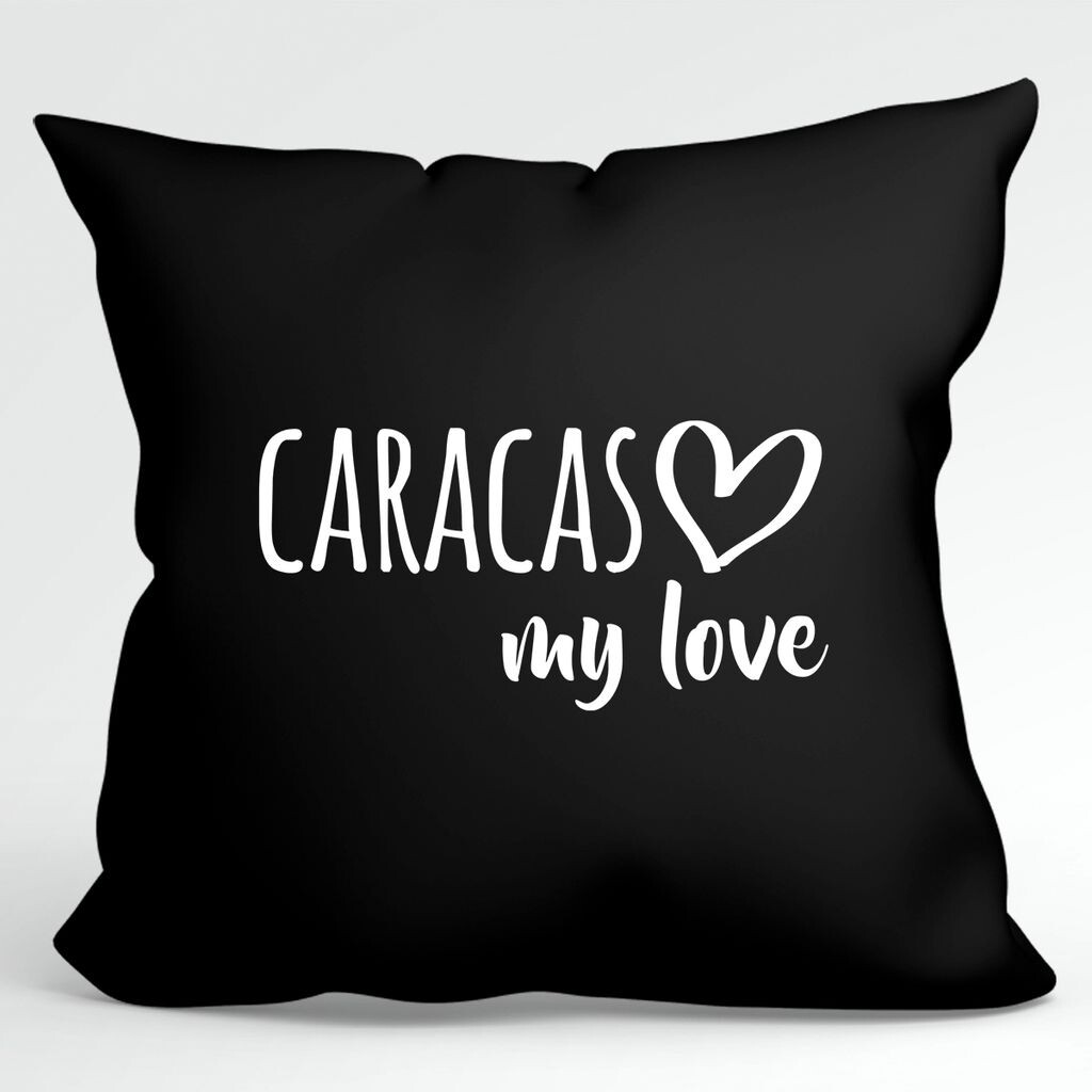

Подушка Huuraa Caracas my love декоративная подушка с наполнителем размер 40х40см черный для всех любителей Каракаса Венесуэла идея подарка для друзей и семьи Hellweg Druckerei