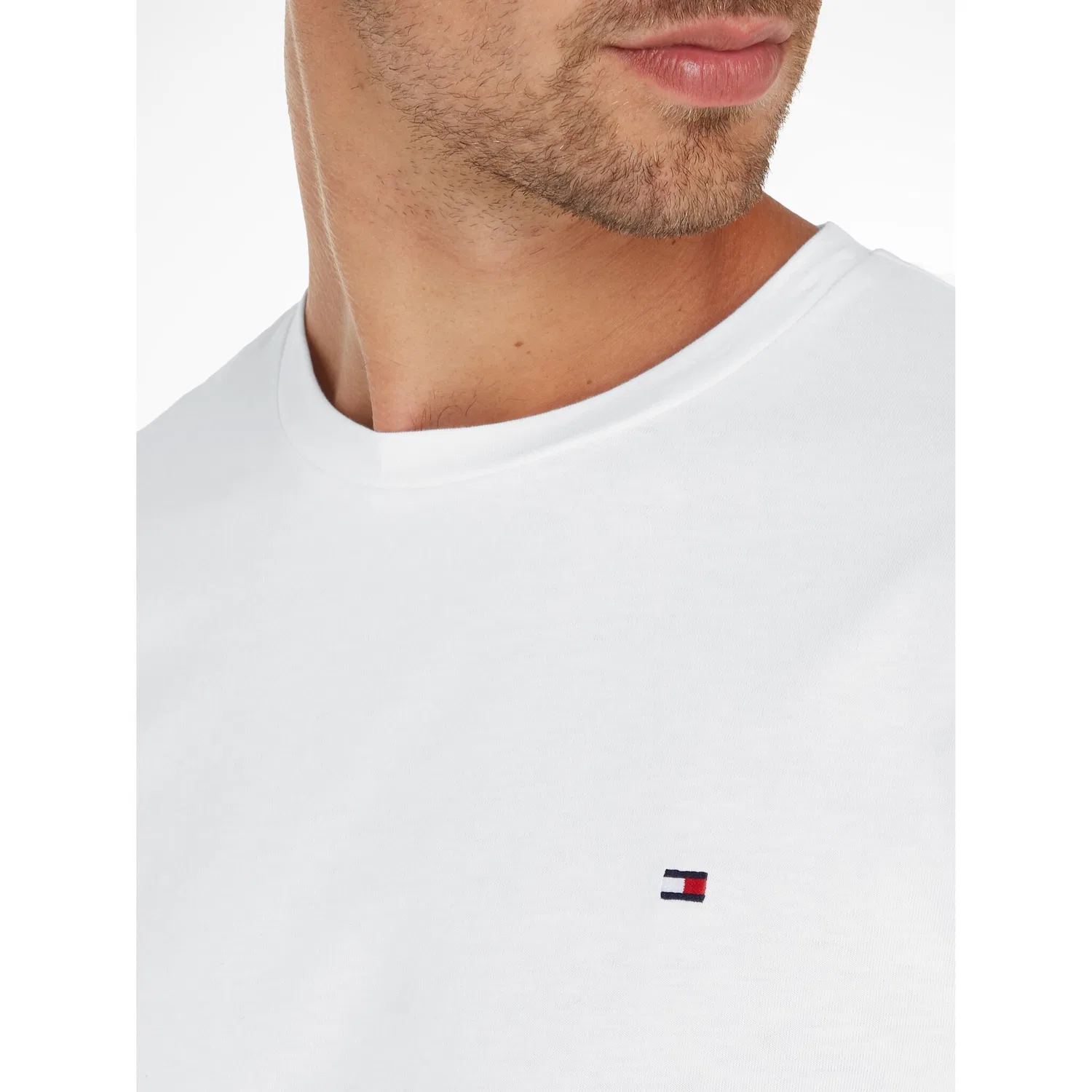 Женский лонгслив с логотипом Tommy Hilfiger, White — фото 3